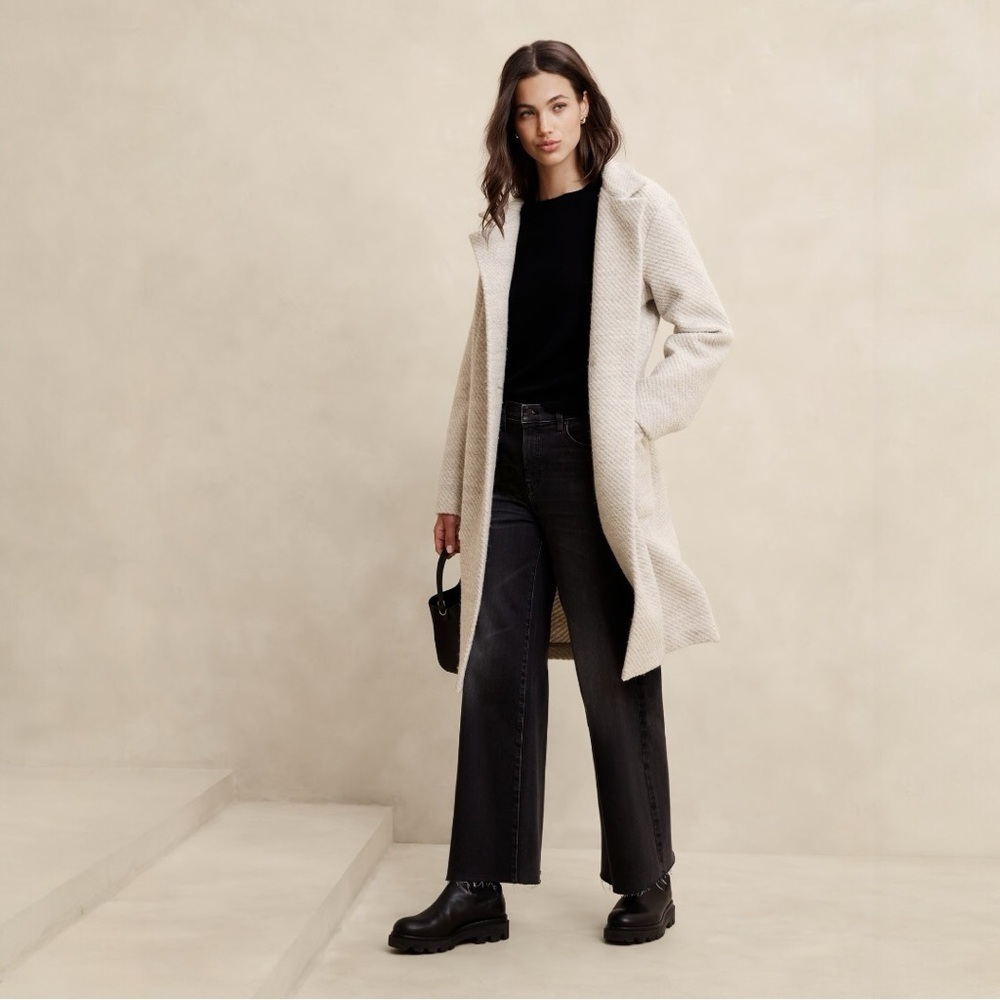 NWT Banana Republic Knit Twill Coat